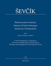 School of Violin Technique, Op. 1 Import Book 4 - Exercises in Double Stops and Harmonics cover